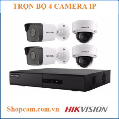 Trọn bộ 4 camera hikvision