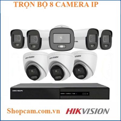 Trọn bộ 8 camera hikvision