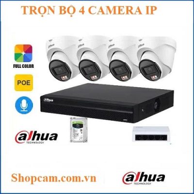 Trọn bộ 4 camera Dahua