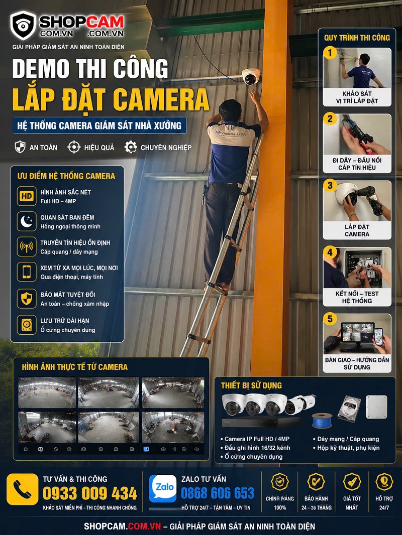 Giải pháp thi công camera