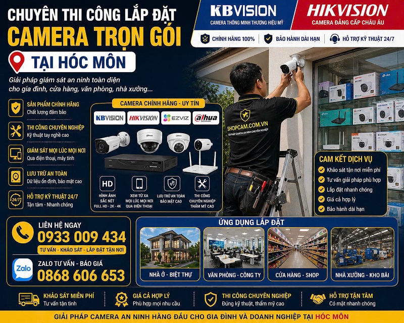 Lắp Đặt Camera Tại Hóc Môn | Dịch Vụ 24/7