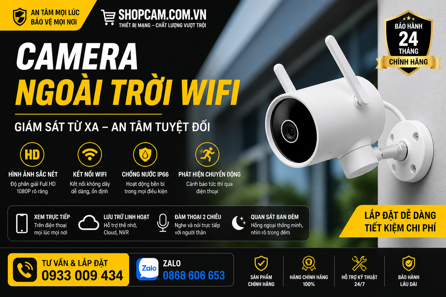 Camera wifi ngoài trời