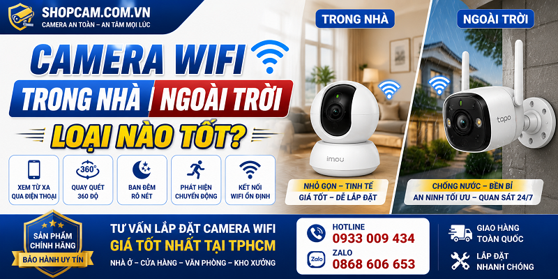 Camera wifi trong nhà | Ngoài trời loại nào tốt