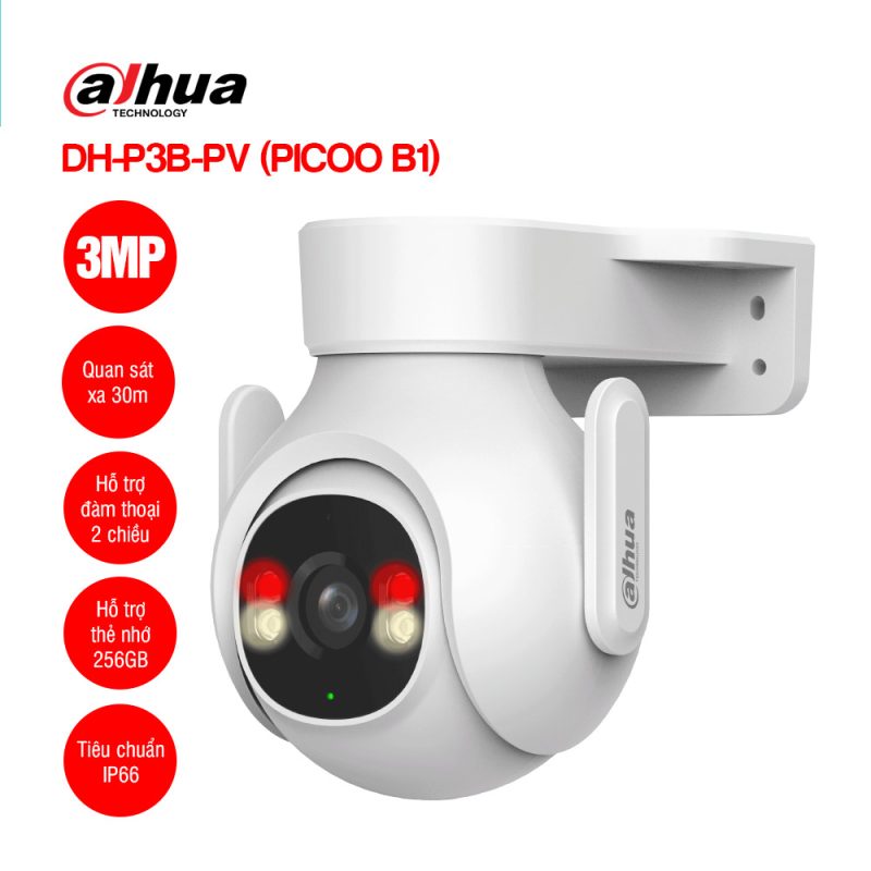 Camera wifi không dây ngoài trời | dahua Picoo - B1 xoay 360