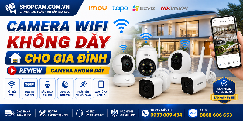 Camera wifi không dây cho gia đình | Review camera không dây