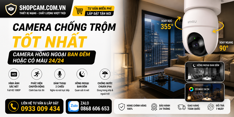 Camera chống trộm tốt nhất | Camera hồng ngoại ban đêm hoặc có màu 24/24