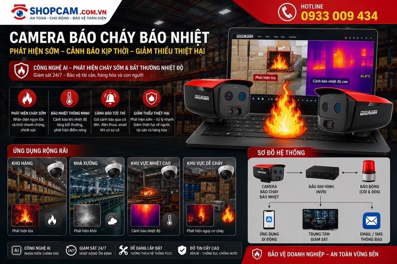 Camera báo nhiệt báo khói ứng dụng trong chữa cháy