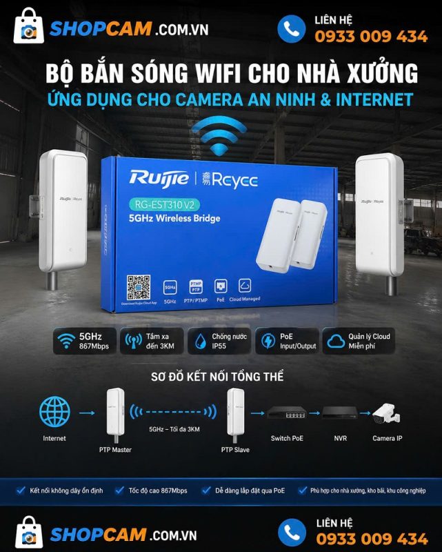 Bắn Sóng WiFi Nhà Xưởng